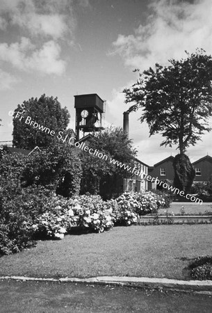 CLOCK TOWER FROM GARDEN